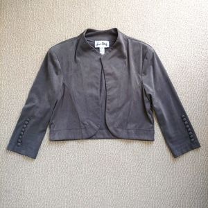 JOSEPH RIBKOFF Vegan Suede Bolero, Sz 10